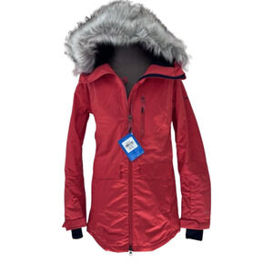 NEW! Columbia Women's Mount Bindo Insulated Jacket Bold Orange & Navy XS